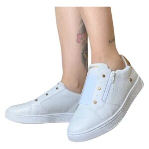 Tênis Casual Feminino Cano Curto Com Zíper Comfortflex