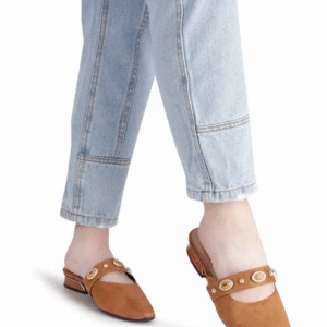 Sapato Mule Silvia Salto Baixo Mascavo