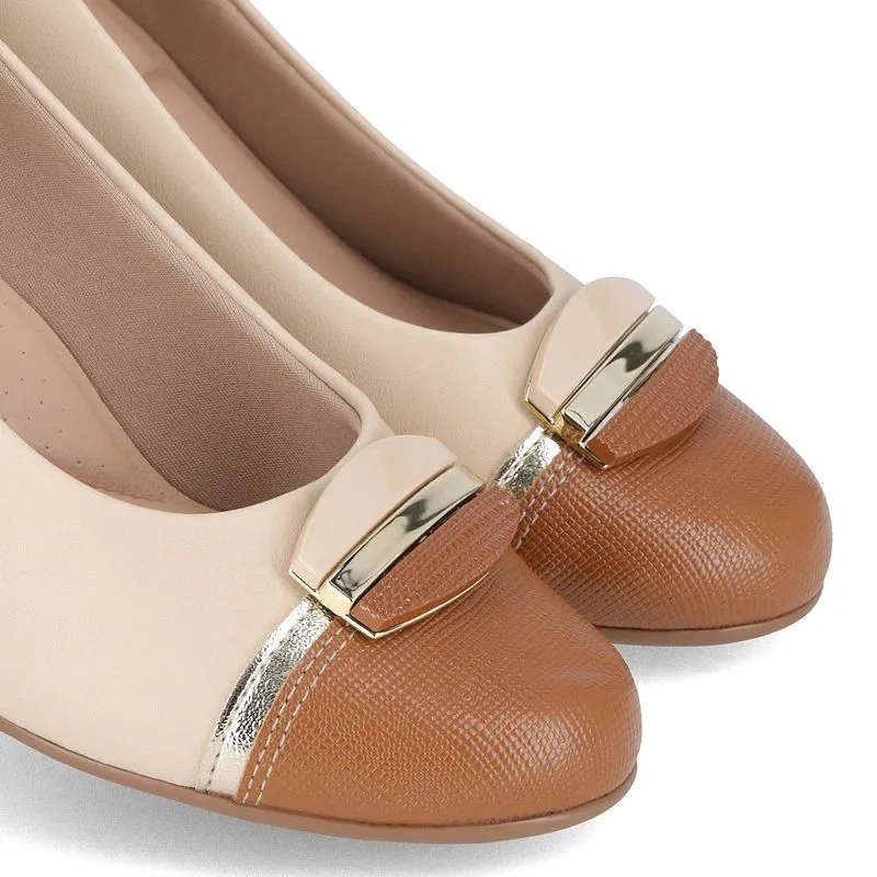 Scarpin Laura Salto Médio Brule com Mascavo