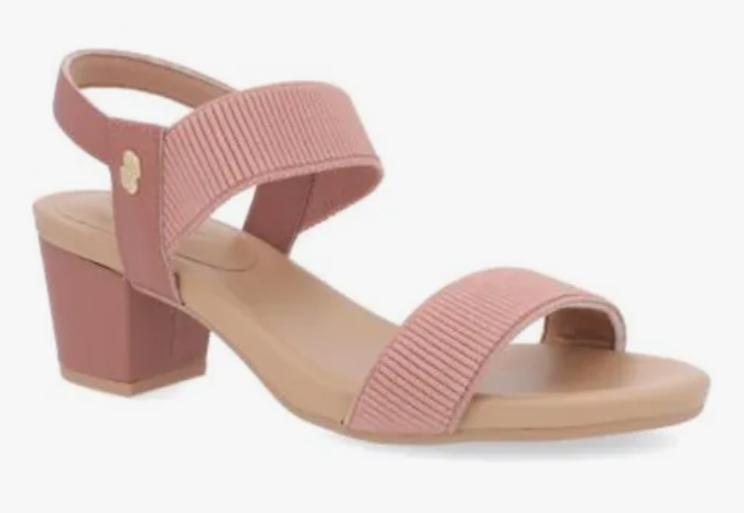 Sandália Usaflex Com Elástico Casual Confort Original Rosa Vintage