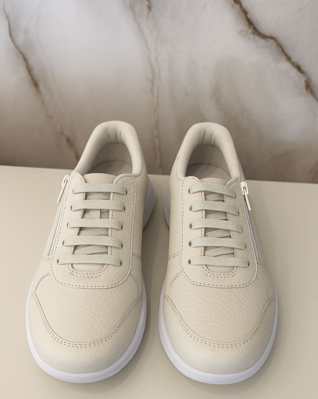 Tênis em Couro Branco Usaflex