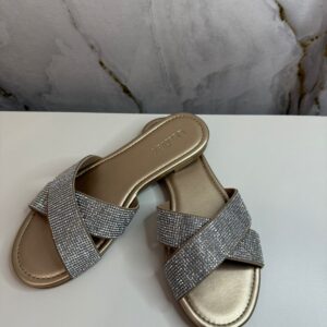 Tamanco enfeite ouro ligh