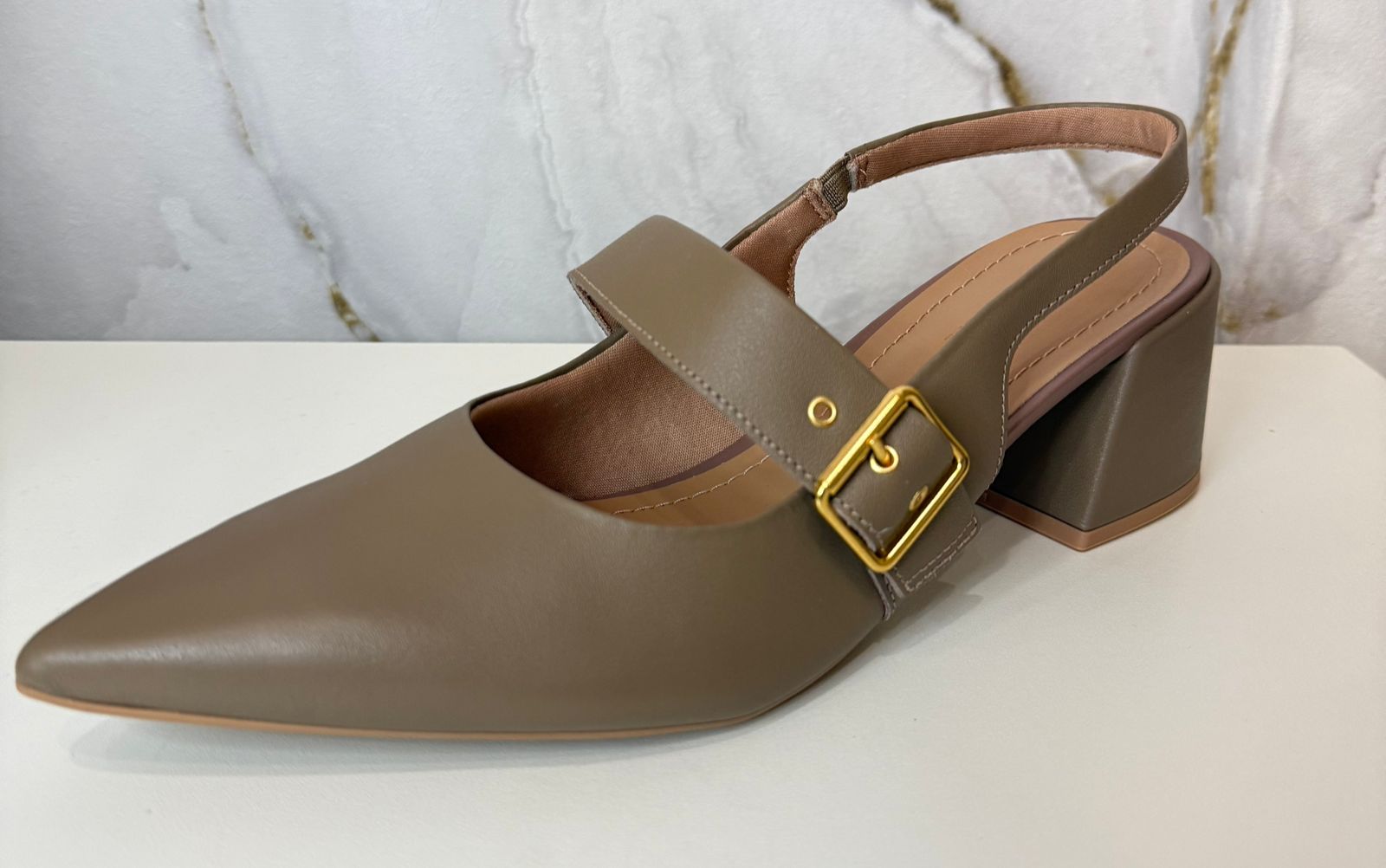 Salto bloco fendi - slingback