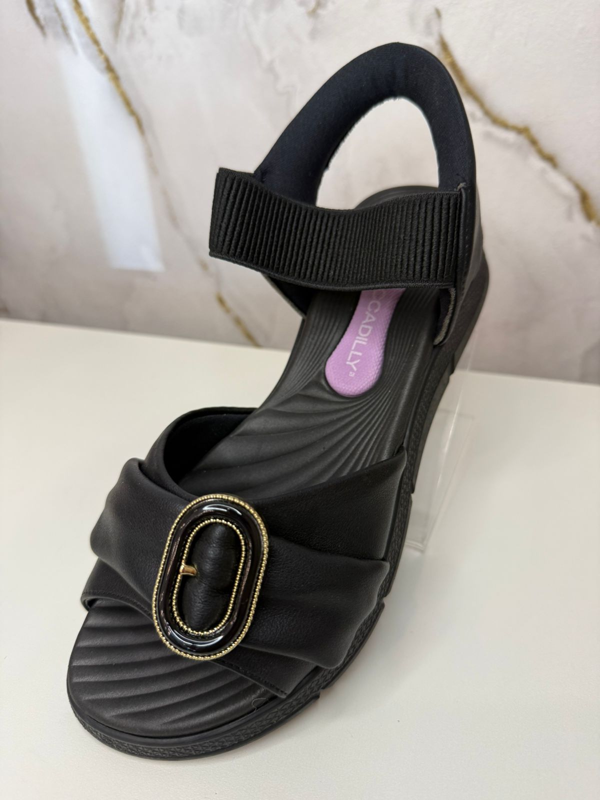 Sandália slip Fit - preta - Imagem 3